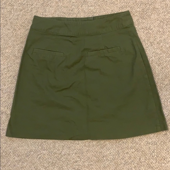 Olive green mini skirt - Picture 2 of 2